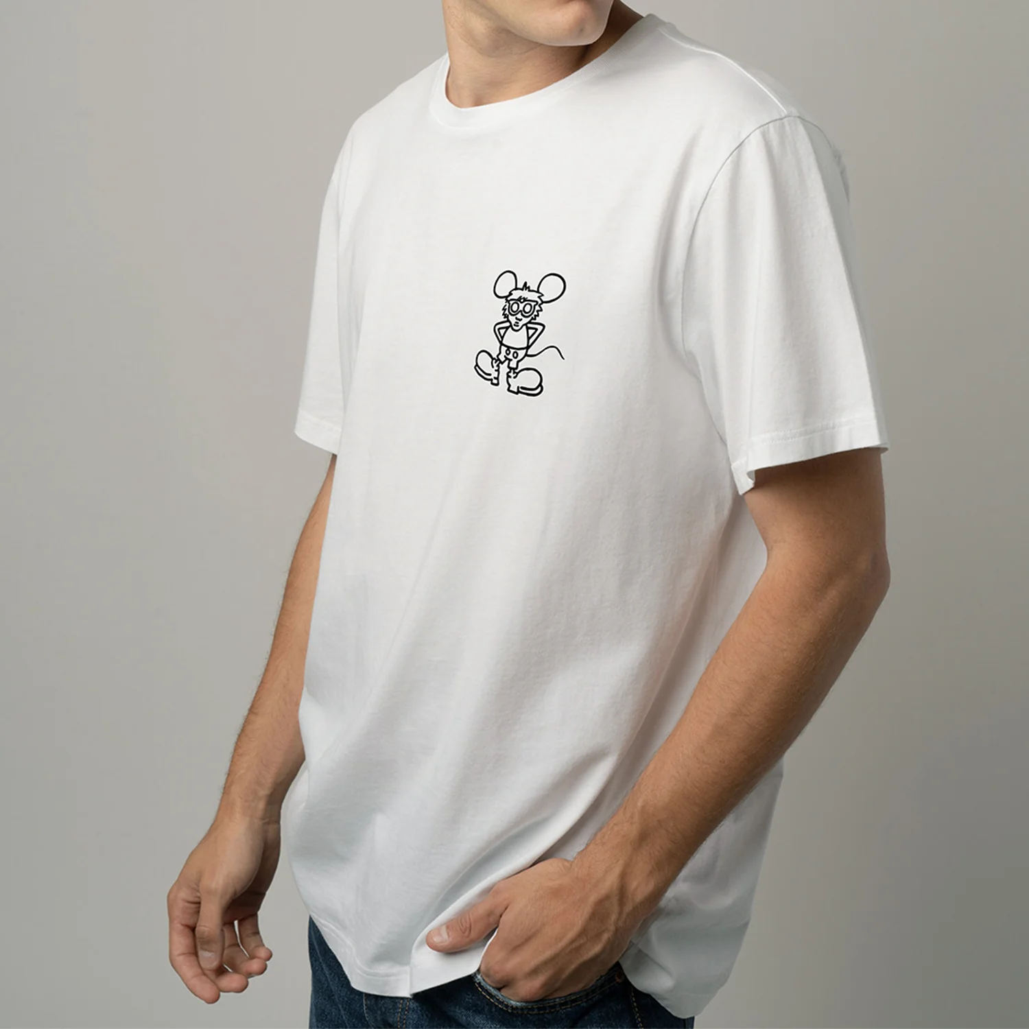 Keith Haring Andy Mouse Tee - White - Image 4