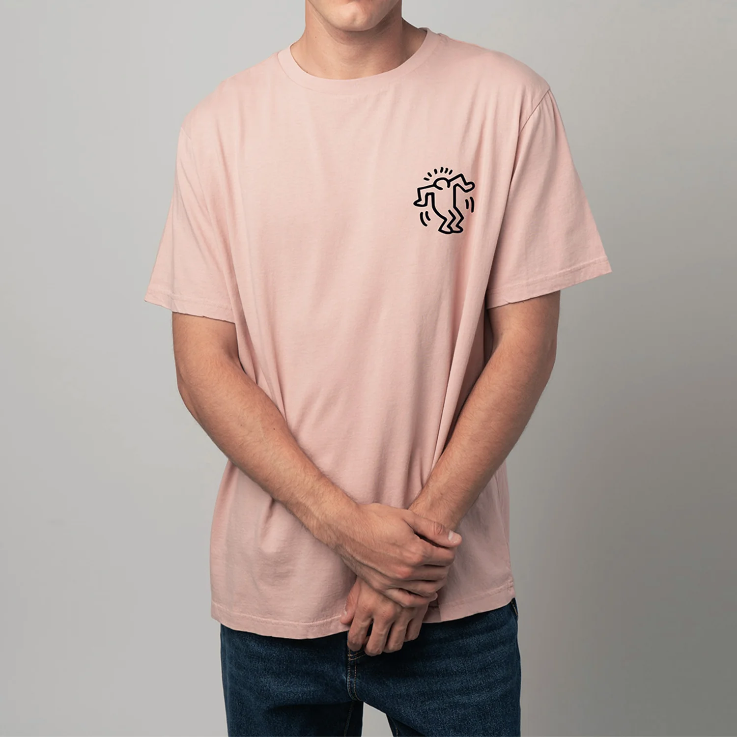 Keith Haring Heart Tee - Pink - Image 4