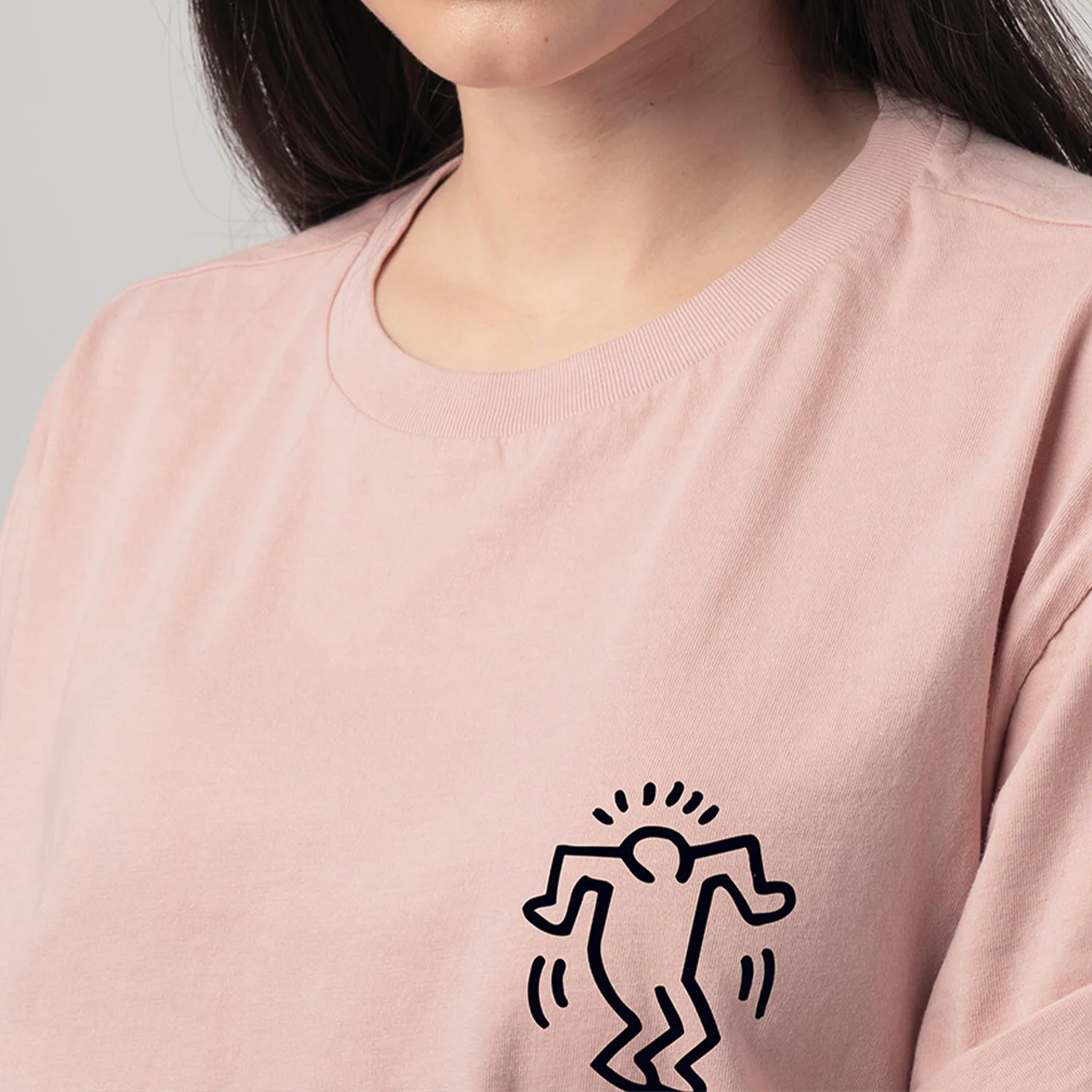 Keith Haring Heart Tee - Pink - Image 8